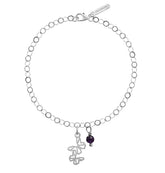 Pulsera Mujer Plata 925 Origami Mariposas Amatista Anamora Por Tanya Moss
